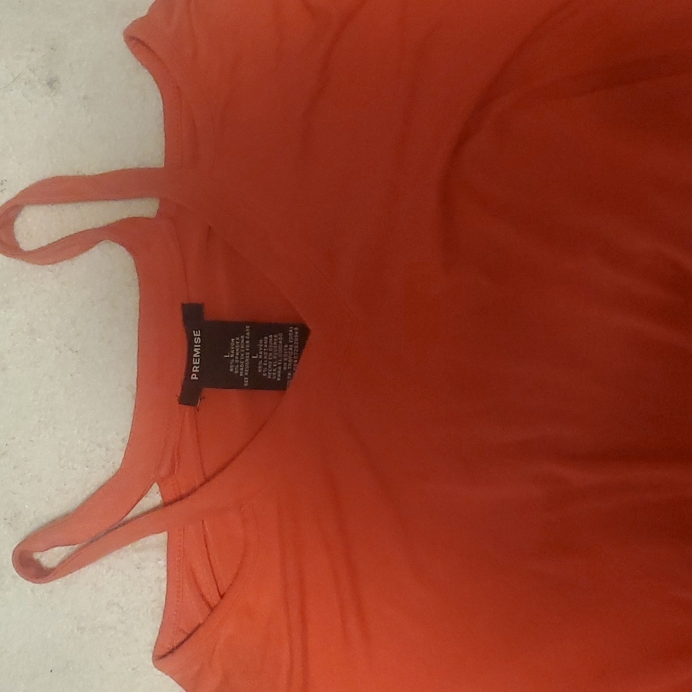 Open shoulders 3/4 sleeve Coral extra long shirt by Premise sz L